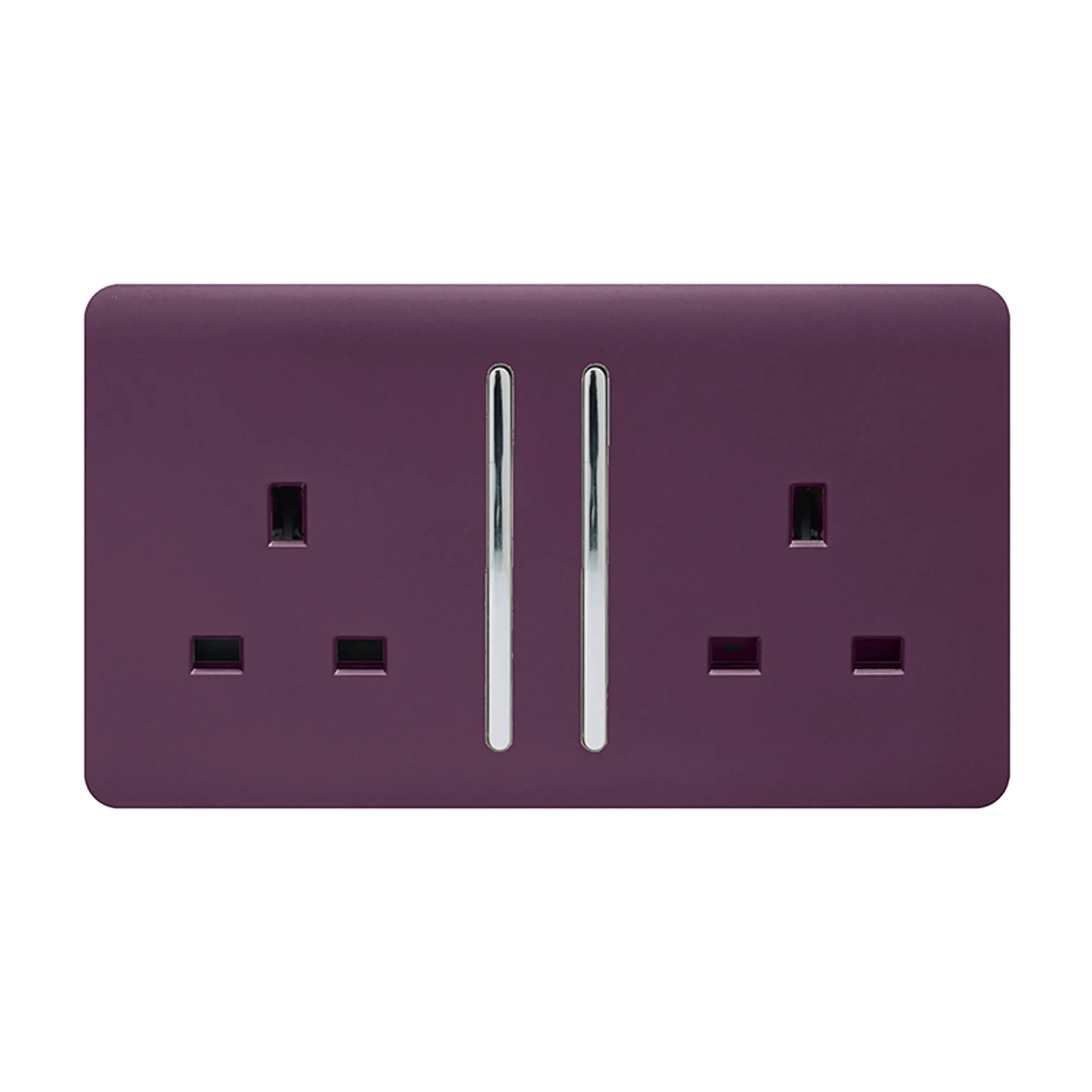 ART-SKT213LPL  2 Gang 13Amp Long Switched Double Socket Plum
